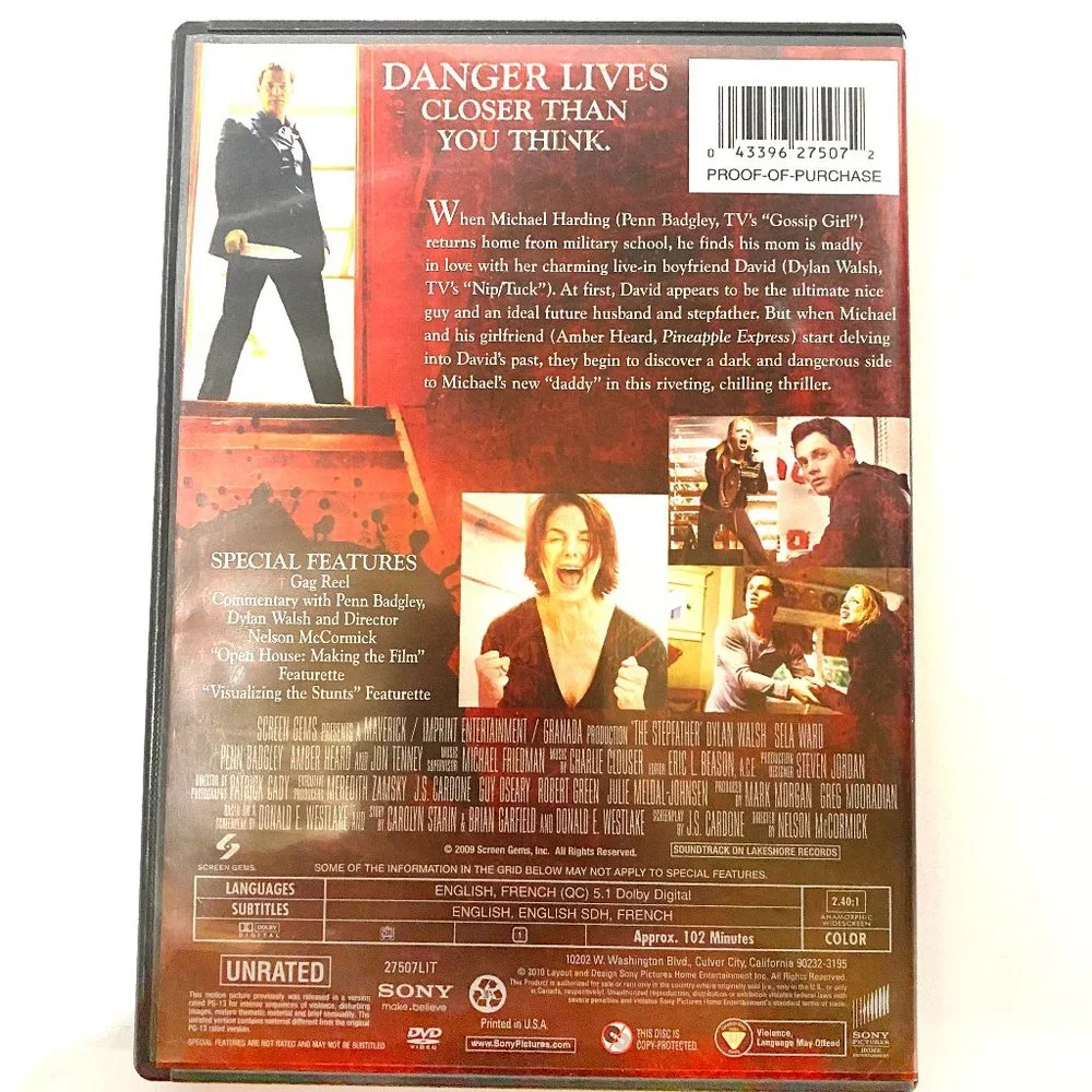 The Stepfather, Unrated Director’s Cut, Sony, DVD